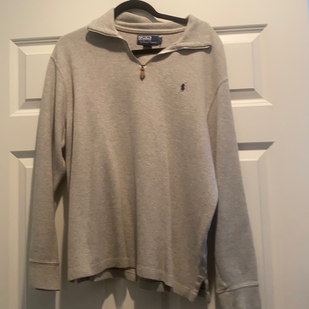 Ralph Lauren Polo Quarter Zip- Gray size large